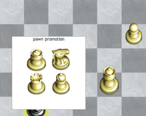 You know in a chess game, when you finally get a pawn to the other ...