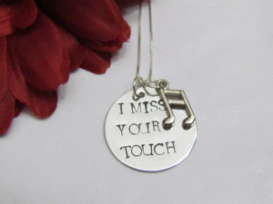 Miss Your Touch - Music Necklace-boyfriend,girlfriend,gift for him ...