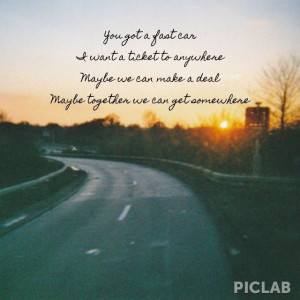 Fast Car Tracy Chapman Framed Quote