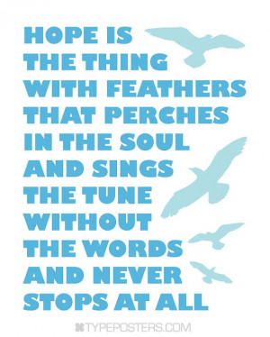 Emily Dickinson quote print from TypePoster on Etsy