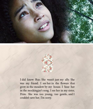 Hunger Games Quote / Katniss / Catching Fire / Rue