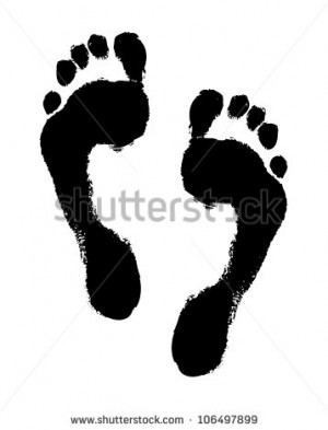 Latter Day Clip Art Foot Prints Black