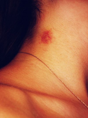 left my mark such a red mark on her soft neck she too bit kissed my ...