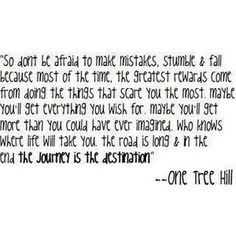 One Tree Hill gets deep sometimes, and that is why I love this show ...