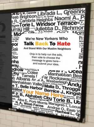 Grassroots Campaign Seeks To Counter Anti-Muslim Subway Ads