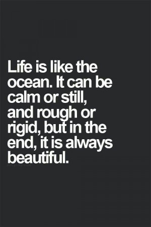 Life Is Like The Ocean. It Can Be Calm Or Still, And Rough Or Rigid ...