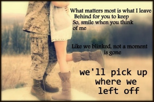 pick up where we left off/hunter hayes/military wife love quote/army ...