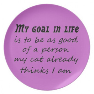 Funny quotes gifts cat humour joke quote gift plat party plates