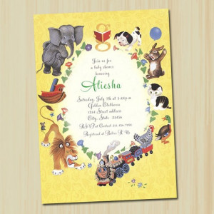 Golden Book Baby Shower Invitation