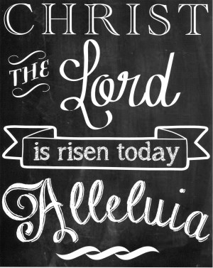 ... popping in today to share an Easter chalkboard printable with you