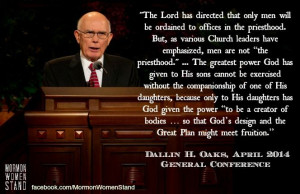 and Authority of the Priesthood, by Dallin H. Oaks. April 2014 General ...