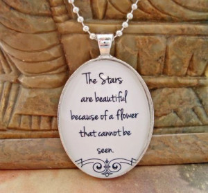 The Little Prince Le Petite Quote Silver Plated Glass Setting Necklace ...