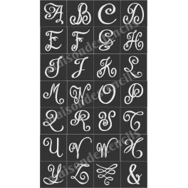 Home > Typography > Chalk Board Hand Lettered Style Capital Alphabet ...