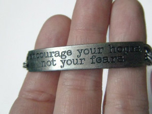 Metal quote bracelet inspirational quote by hellodarlingjewelry, $12 ...