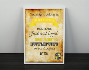 Hufflepuff Poster, Hufflepuff Print, Harry Potter Poster, Harry Potter ...