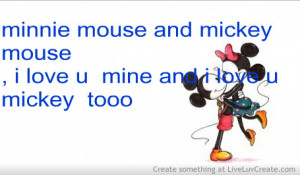 Minnie Mouse And Mickey Mouse I Love U