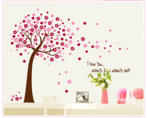 flower family tree home decoration wall decal quotes bathroom mirror ...