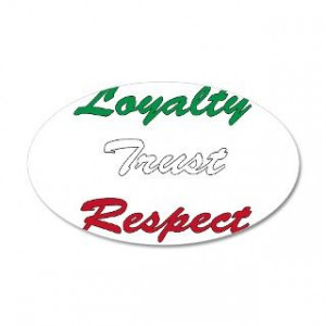 Italian Gifts > Italian Wall Decals > Loyalty trust respect 22x14 Oval