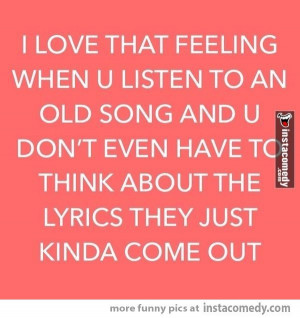 Listening to an old song