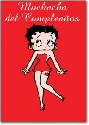 Betty Boop Happy Birthday Spanish greetings