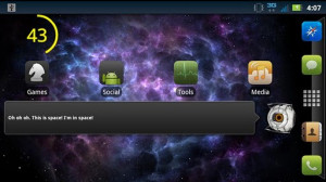 View Bigger Space Sphere Quote Widget For Android Screenshot