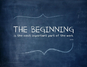 Plato, quotes, sayings, beginning, part, work, motivational