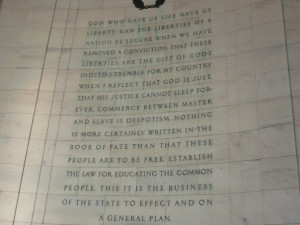Thomas Jefferson Memorial Quotes It's a quote from jefferson,