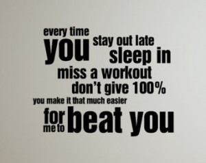 ... you make it that much easier to beat you
