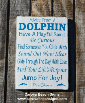 , Advice From A Dolphin, Sea Marine Life, Ocean Poem Quotes, Sayings ...