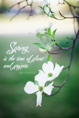 Spring is the time of plans and projects. - Leo Tolstoy