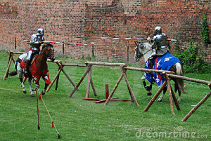 medieval knights jousting stock image image 3285491