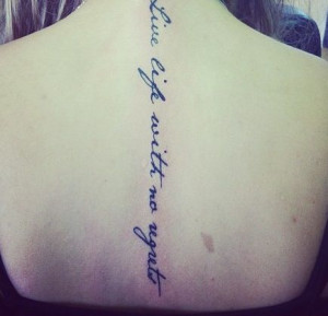 Spine Tattoo Writing