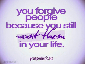 Forgiveness is a powerful thing 