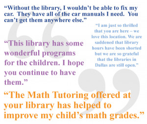 ... us why you love your Dallas Public Library! You can make a difference