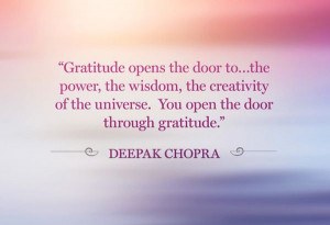 ... the door through gratitude.