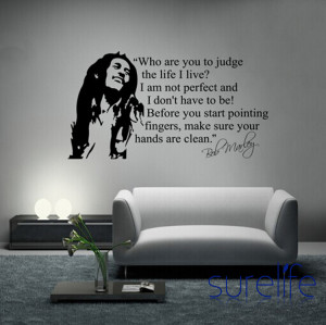 Wholesale Bob Marley Quotes Vinyl Wall Decals ikea Poster Wall Art ...