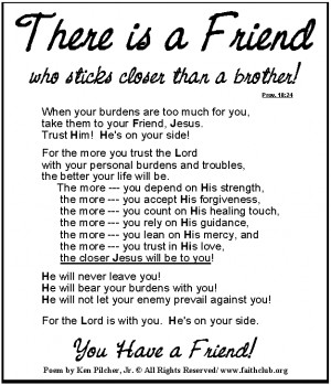 Trust Jesus And Placing Your Believe Him Friend Poem