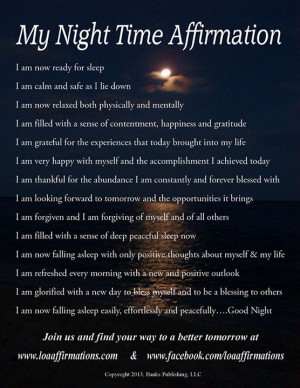 Night Time Affirmations