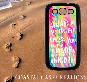 Colorful Unicorn Quote Samsung Galaxy S3 Protective Hard Plastic or ...