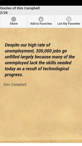 View bigger - Quotes of Kim Campbell for Android screenshot