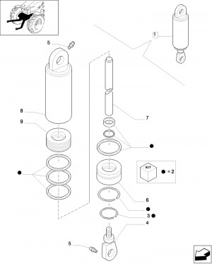 Parts Catalog Diagrams 1 81 9 A HYDRAULIC CYLINDER BREAKDOWN