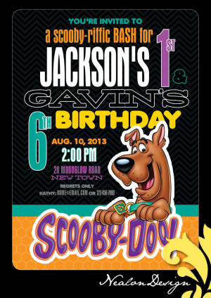 ... of the fonts and colors appropriate for a Scooby-loving little guy