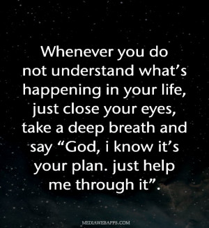 ... plan. just help me through it