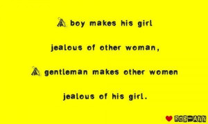 gentleman makes other woman jealous of his girl