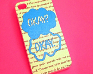 HANDMADE Real BOOK PAGE! The Fault in Our Stars Okay Okay iPhone 4 4s ...