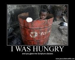 was hungry and you gave me scripture classes .. via @gayecrispin