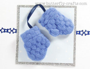 winter gloves handmade christmas card blue merry christmas e6b06136