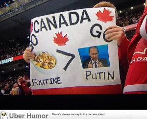 The most Canadian sign at the hockey game last night