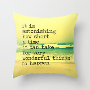 Quote Pillow Beach Pillow Throw Pillow by VintageBeachQuotes, $38.00