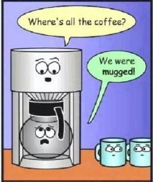 Funny coffee cartoon
